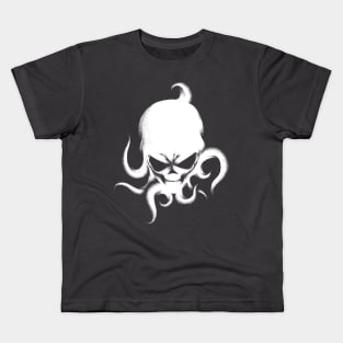 Sketch Octopus Skull Tattoo Style Design Drawing Graphic Kids T-Shirt